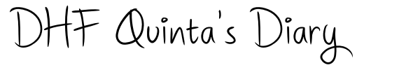 DHF Quinta's Diary font preview